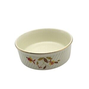 Halls Autumn Leaf Souffle Baking Dish Vintage 8" Diameter